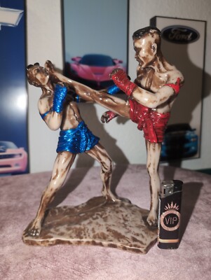 RESIN Statue MUAY THAI Figur Rajadamnern Stadion Bangkok Thailand Kampfsport