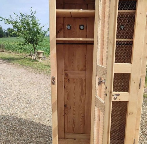 SCH354 Holz Spind Schrank Garderobe Hallenschrank Tannenholz - Bild 8 von 10