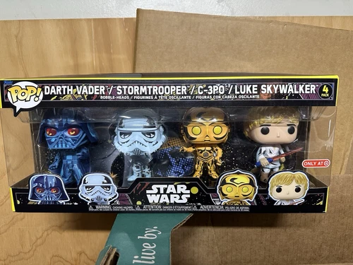 Funko Pop Star Wars 4-Pack Darth Vader/Stormtrooper/C-3PO/Luke Skywalker BNIB