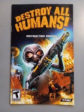 DESTROY ALL HUMANS - Playstation 2 PS2 Authentic Manual Only