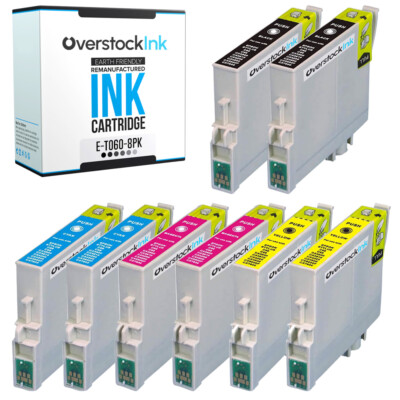 8PK Compatible OSI Printer Ink Epson 60 for Stylus C68 C88+ CX4800 CX5800 CX7800