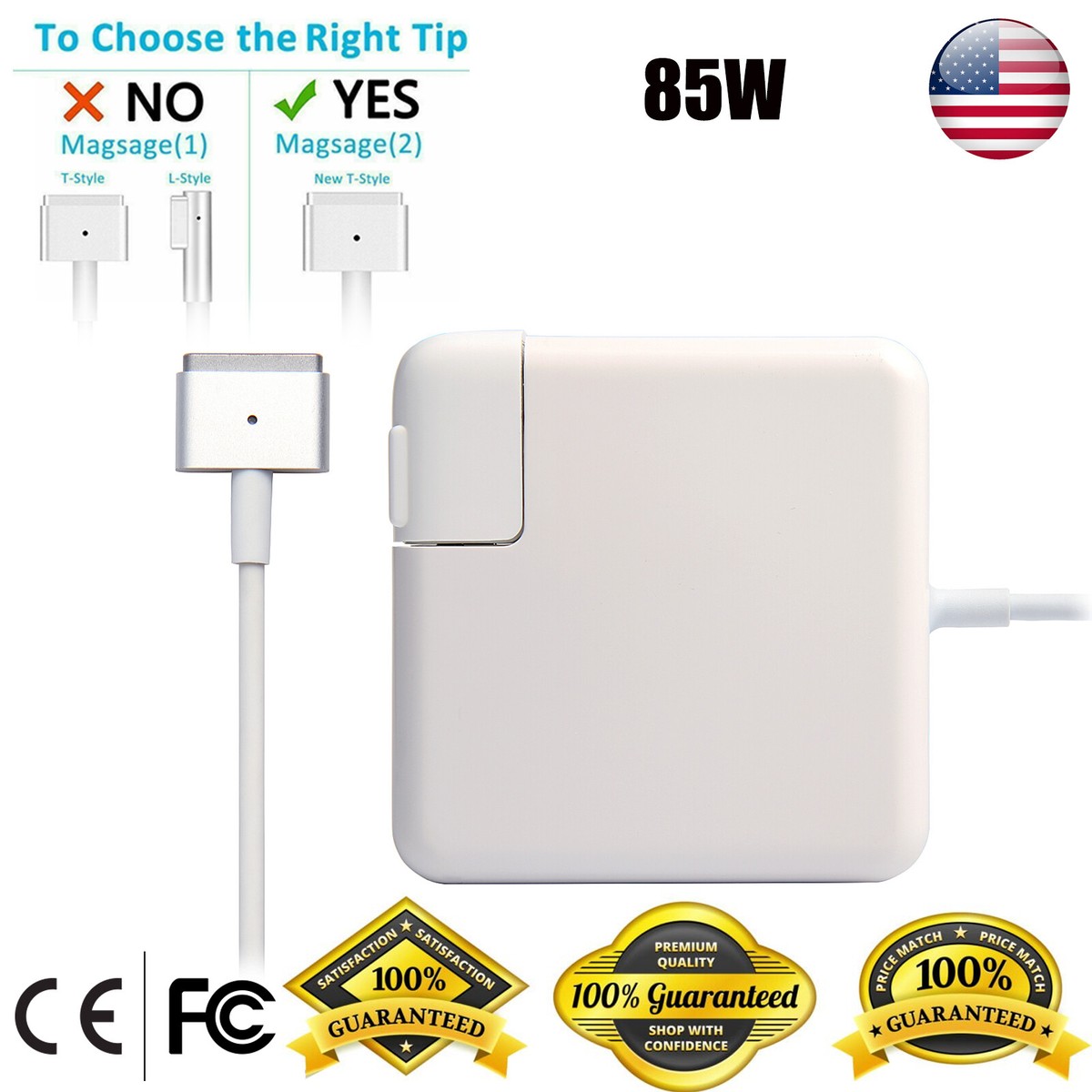 85W MagSaf-2 Power Adapter Charger For apple MacBook Pro Retina