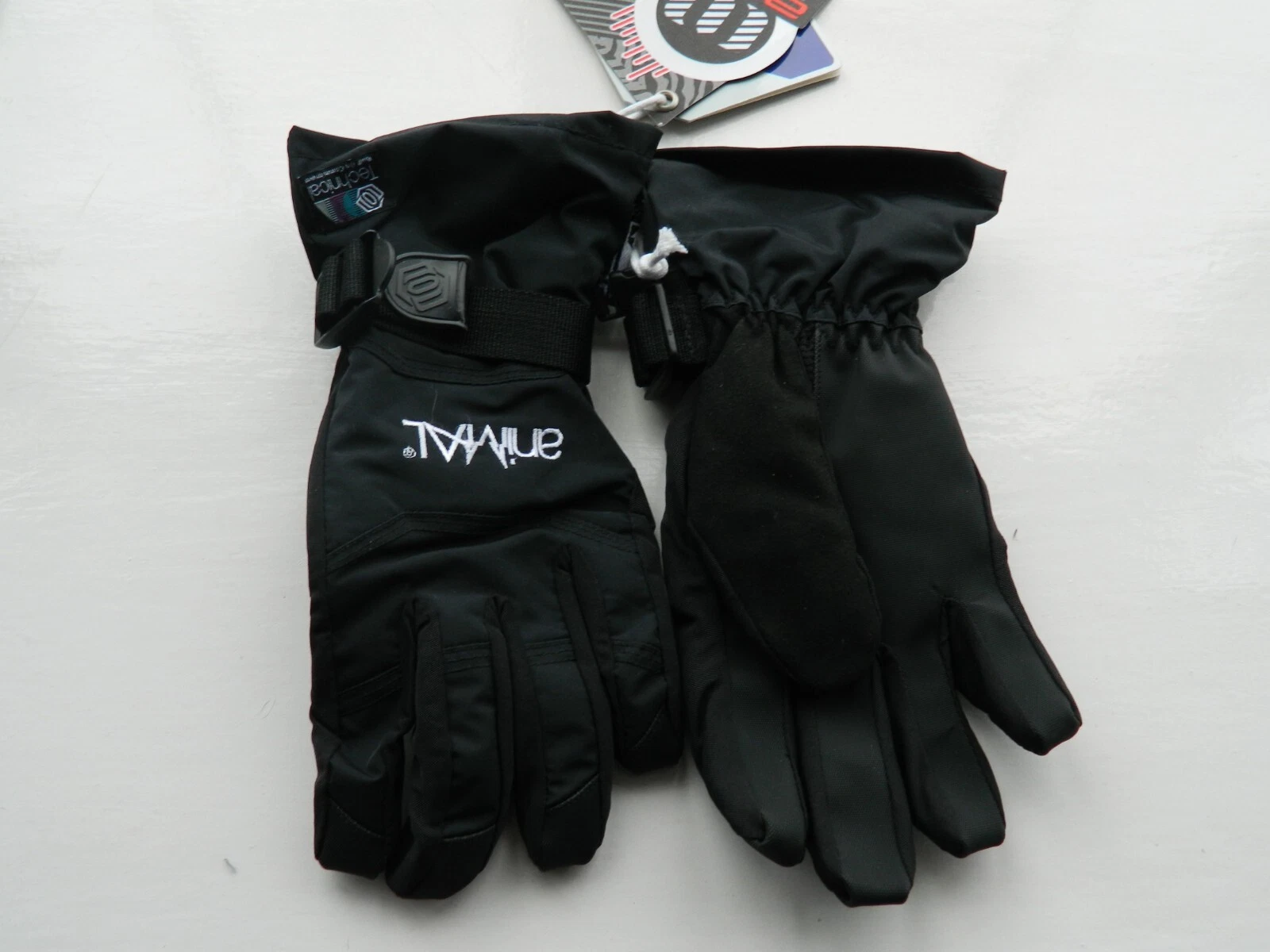 Animal Interski Boys Black Ski Gloves size Medium Waterproof Breathable