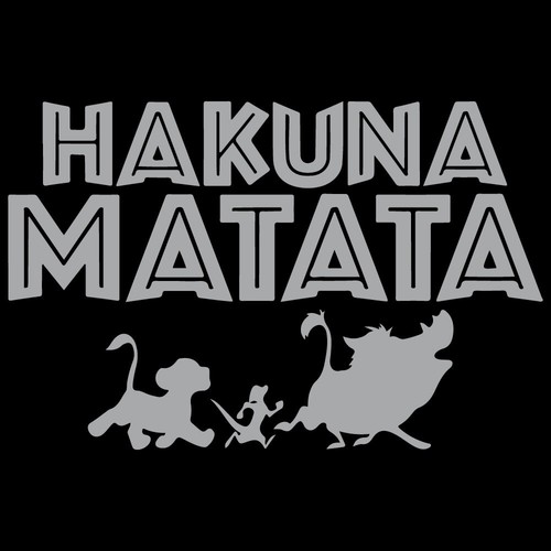 7" HAKUNA MATATA Vinyl Decal Sticker Window Laptop No Worries Disney Lion King - Picture 20 of 24