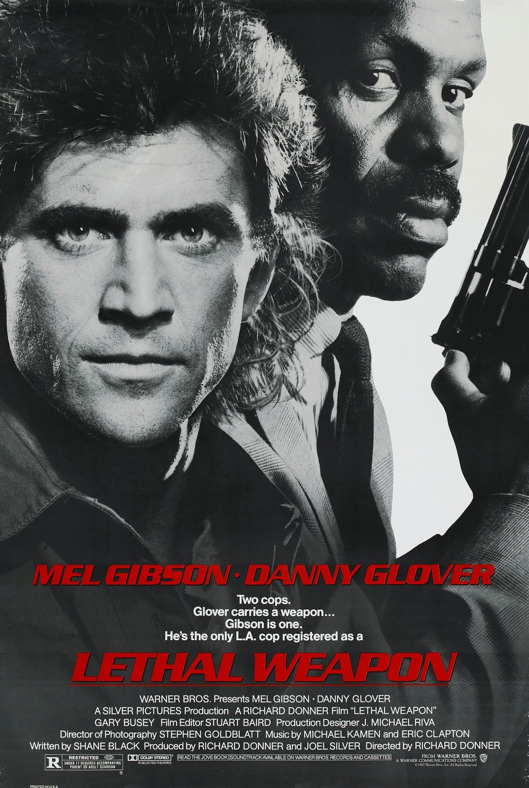 Lethal Weapon (1987) Movie Poster Art Canvas Print Wall Bedroom Decor Poster