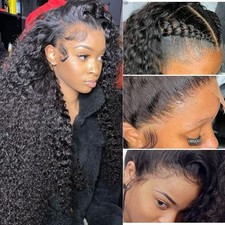 Lace Front Wig 13x6 26 Inch 250% Density Curly Human Hair Ghotool Transparent