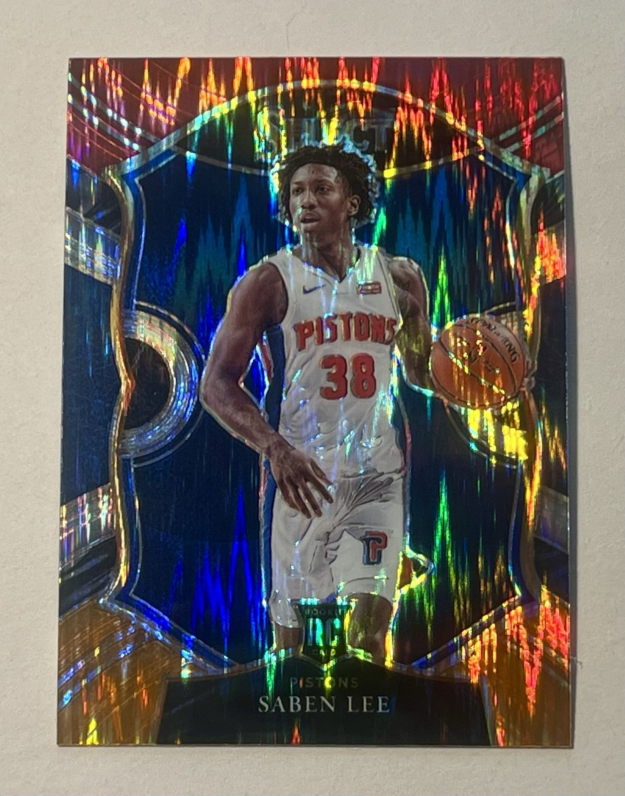 2020-21 Panini Select Saben Lee #97 Red White Orange Flash Prizm RC