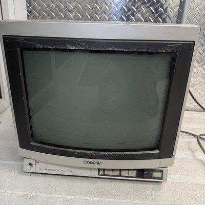 Sony Trinitron KV-1370R 13  CRT Color TV Vintage Retro Gaming Powers On As-Is