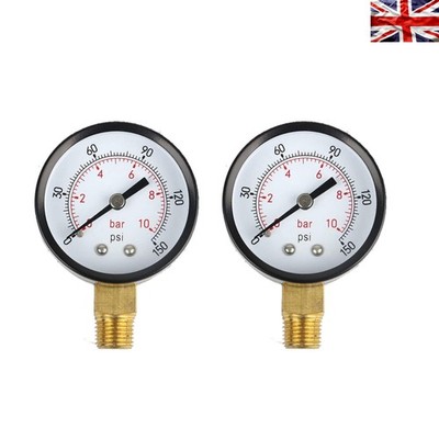 Zuverlässiges Y50 Manometer, 0-10 Bar / 0-150 Psi, ideal für den Heim- & Industriegebrauch