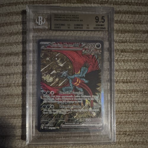 Roaring Moon ex Prismatic Evolutions SIR Holo 2025 #162 BGS 9.5 - 10 Worthy