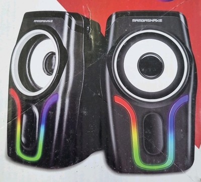 Mambasnake Computer Lautsprecher, 2.0 USB Powered PC Speakers