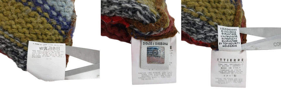 Suéter Pullover DOLCE & GABBANA ITTERRE Multicolor Rayas Grueso Tejido Cremallera Completa Foto 4 de 4