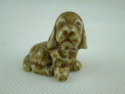 Vintage WADE COCKER SPANIEL Dog Puppy RED ROSE TEA Porcelain Figurine England