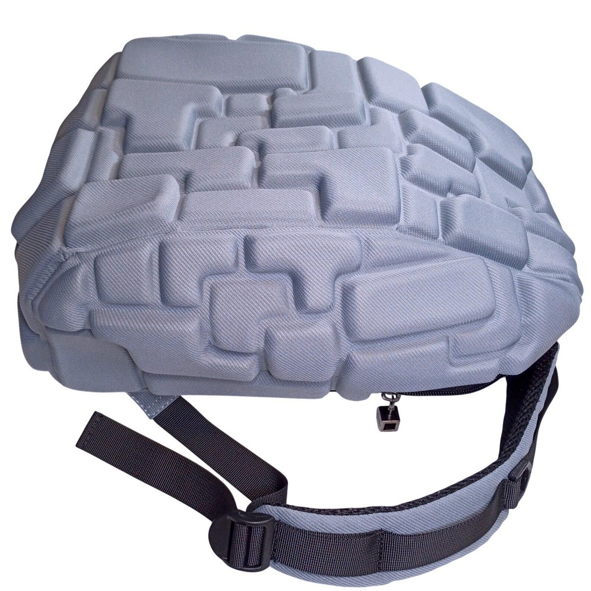 Madpax Blok Backpack Grey 3D Geometric Tetris Design Padded 