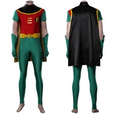 Robin Cosplay Costume Outfit Adult's Jumpsuit Halloween Carnival Party Suit