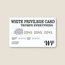 Privilege Trumps Everything Credit Card Sticker Debit Skin Decal Cover