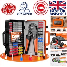 Ergonomic Ferrule Crimping Tool and Terminal Kit - Perfect for Automotive Wiring