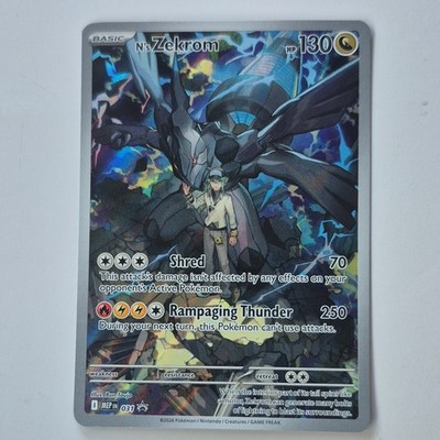 Pokémon 2026 N's Zekrom 031 Promo Full Art 130 HP Basic MEP