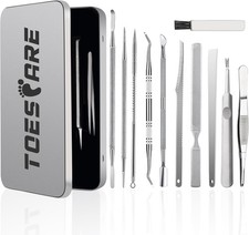 11Pcs Ingrown Toenail Tool Kit - Professional Ingrown Toenail Removal Kit for Po