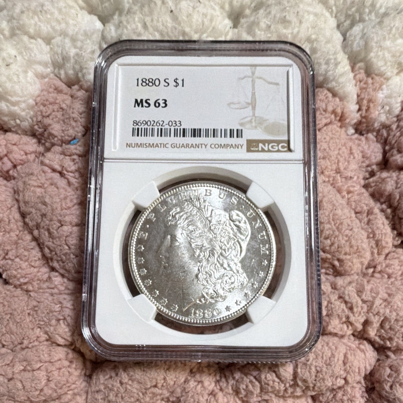 1880-S Morgan Silver Dollar $1 San Francisco S Mint Mark NGC MS63