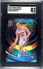 2022-23 Panini Spectra Bojan Bogdanovic #28 Marble Prizm #3/5 SGC 8