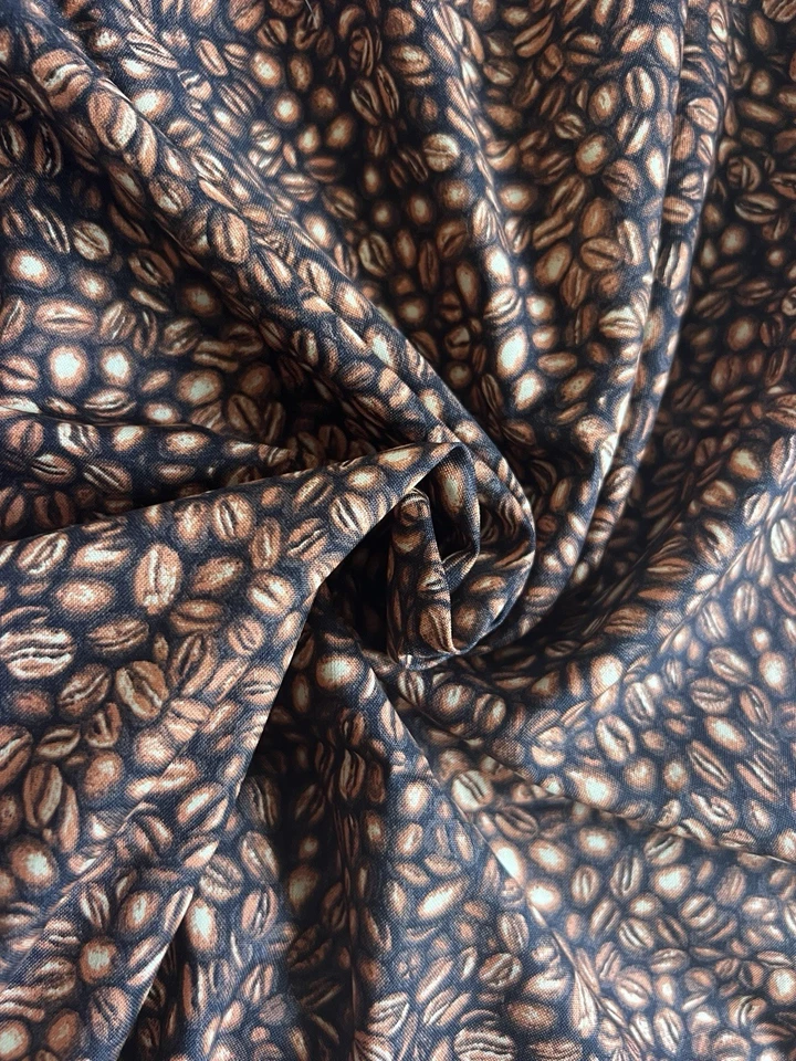 COFFEE BEANS COTTON QUILTING FELDMAN BY THE YARD FABRIC - Image 2 of 4