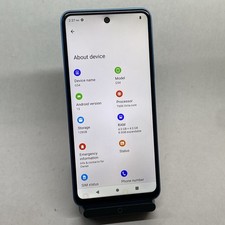 BLU G54 128GB - Blue Factory Unlocked Dual SIM Smartphone Hairline Crack READ