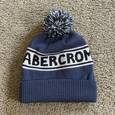 Abercrombie & Fitch Cuffed Pom Beanie Spellout Logo Winter Hat  display picture 1