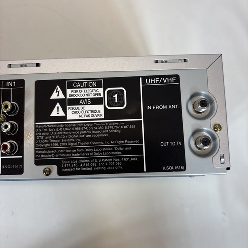Combo reproductor de DVD Panasonic PV-D4744S VHS con cables AV remotos y cinta nueva probada - Imagen 10 de 10