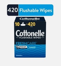 Cottonelle Fresh Care Flushable Wet Wipes 10 Flip-Top Packs 420 Total Wipes 