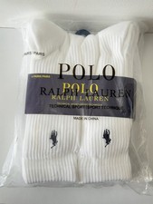 6 PAIR PACK POLO RALPH LAUREN CLASSIC SPORT MENS CREW SOCKS