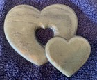 1987 Burwood Product Co. Green Decorative Hearts Set Of 2 Made In USA — photo 3