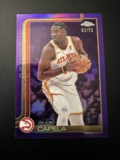 2025 Topps Chrome CLINT CAPELA #81 Purple Refractor #d/75 HAWKS *CLEAN*