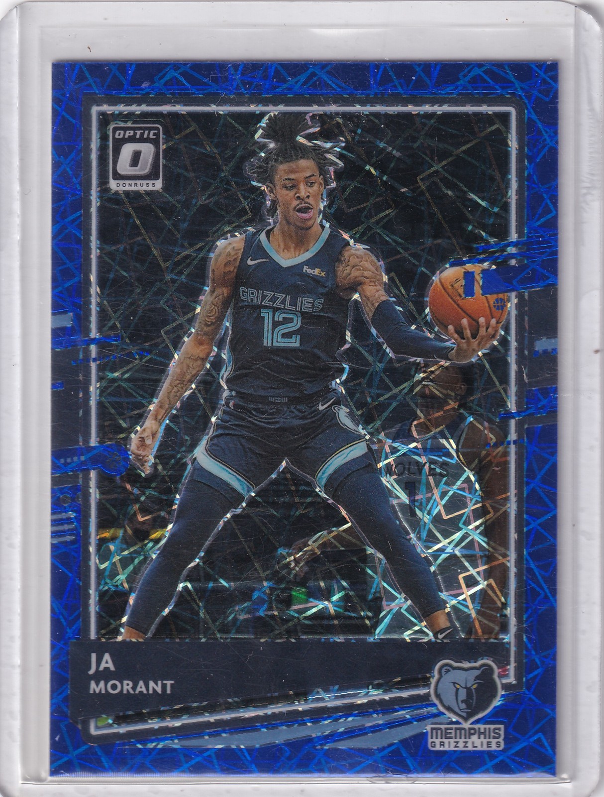 Ja Morant - 2020-21 Donruss Optic - Blue Velocity - #117 - Grizzlies