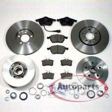 Bremsscheiben Set Ø 288 mm + Ø 245 mm vorne hinten 2 Radlager für Audi A4 [B5]