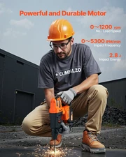 20V SDS-Plus Brushless Cordless Rotary Hammer Drill Kit 1 In 1200RPM 4 Functions