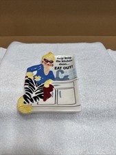 2003 Boston Warehouse Trading Corporation Kitchen Ceramic SPOON REST With Saying