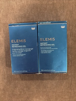 2x Elemis Instant Refreshing Gel Unisex 150ml 5.0oz New Muscle Reviving Body Gel