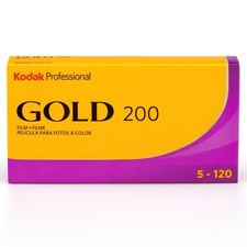 Kodak Gold 200 Color Negative Film, 120 Roll Film, 5-Pack