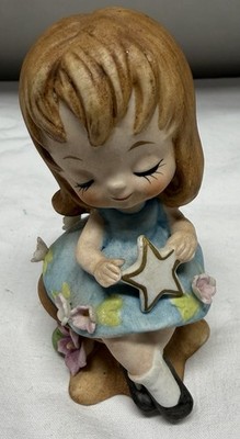 Vtg Little Girl Figurine, Wishing Upon A star,#12