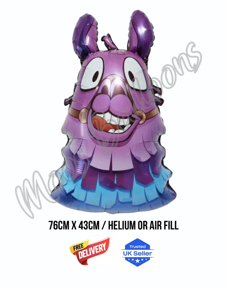 Fortnite Gamer Birthday Llama Battle Royal Balloon Party Decor UK Seller