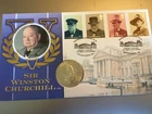 GB STAMPS BENHAM COIN FIRST DAY COVER 1965 CHURCHILL CROWN WOODSTOCK