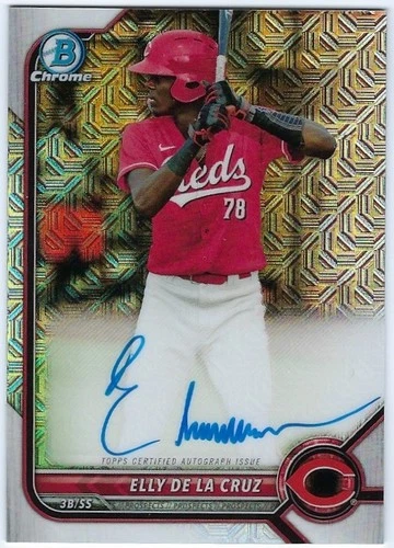 ELLY DE LA CRUZ 2022 Bowman Chrome Mega MOJO PROSPECT AUTO / AUTOGRAPH #BMA-ED