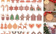 40 Pcs/20 Pairs Christmas Charms for Jewelry Making, Gingerbread Men