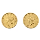 1852-1854 $1 Liberty Head Type 1 United States Gold Coin Lot of 2 NR #C722-6