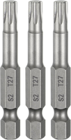 3 StüCk T27 Torx Bit Set Schraubendreher Bitsatz 1/4 Zoll Sechskantschaft 50Mm L