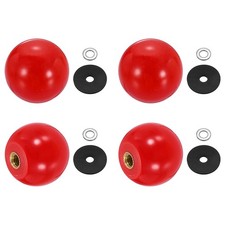 4Pcs Threaded Ball Knobs M5 x 25mm Phenolic Plastic Ball Handles Red