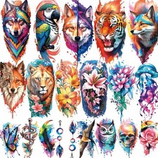 Tatuajes Temporales 77 Hojas Brazo Adultos Ni os Impermeables Realistas Color