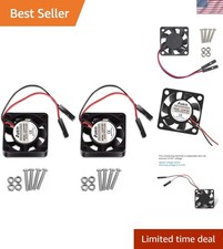 Compact 30x30mm Cooling Fan Set for Raspberry Pi - Silent  Efficient Airflow