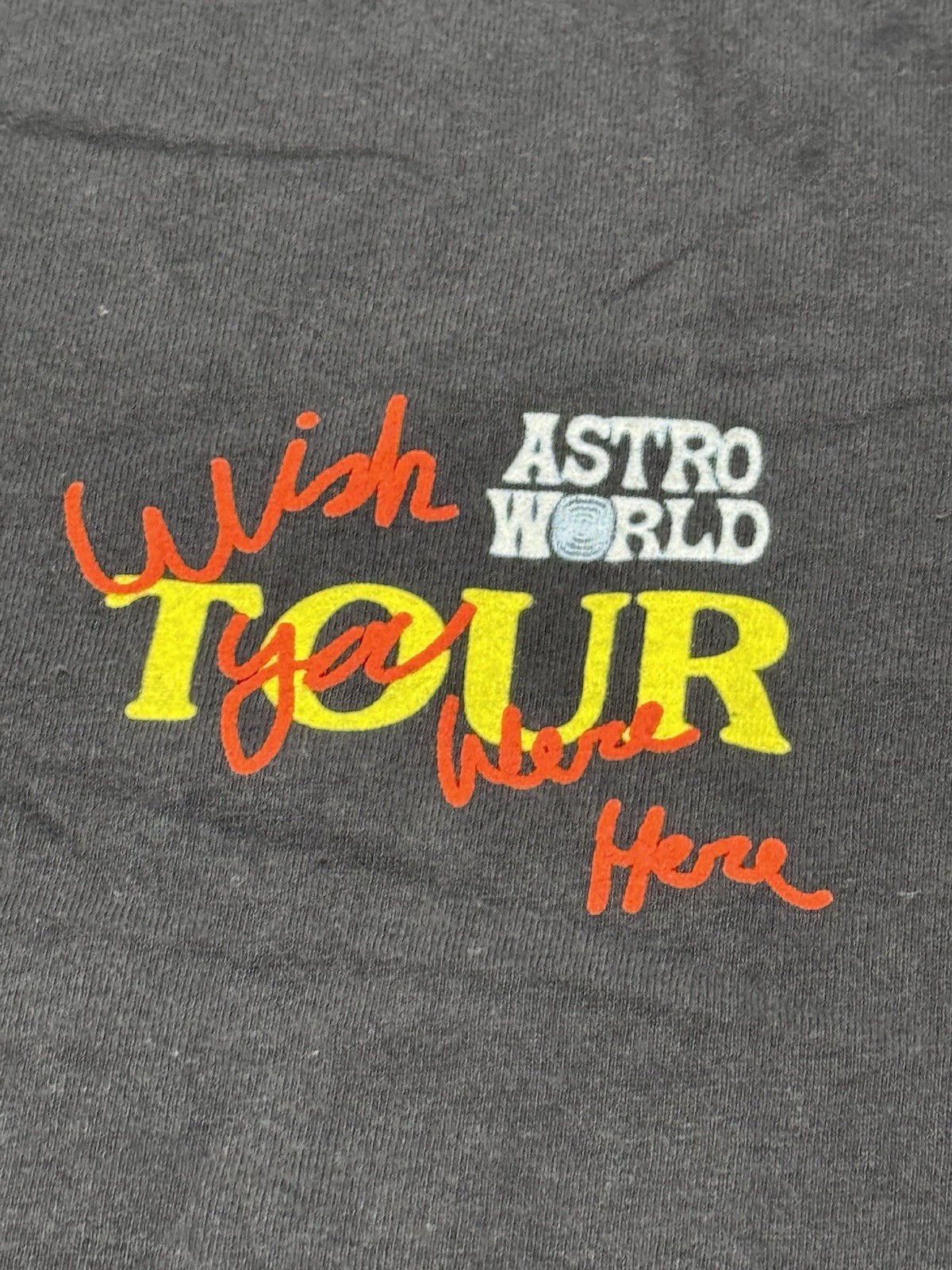 Travis Scott Astro World ‘Wish You Were Here’ Tee Size Medium New W/O Tags